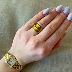 Vintage❤️18K Gold❤️Dan Alsberg Hammered Coil Ring